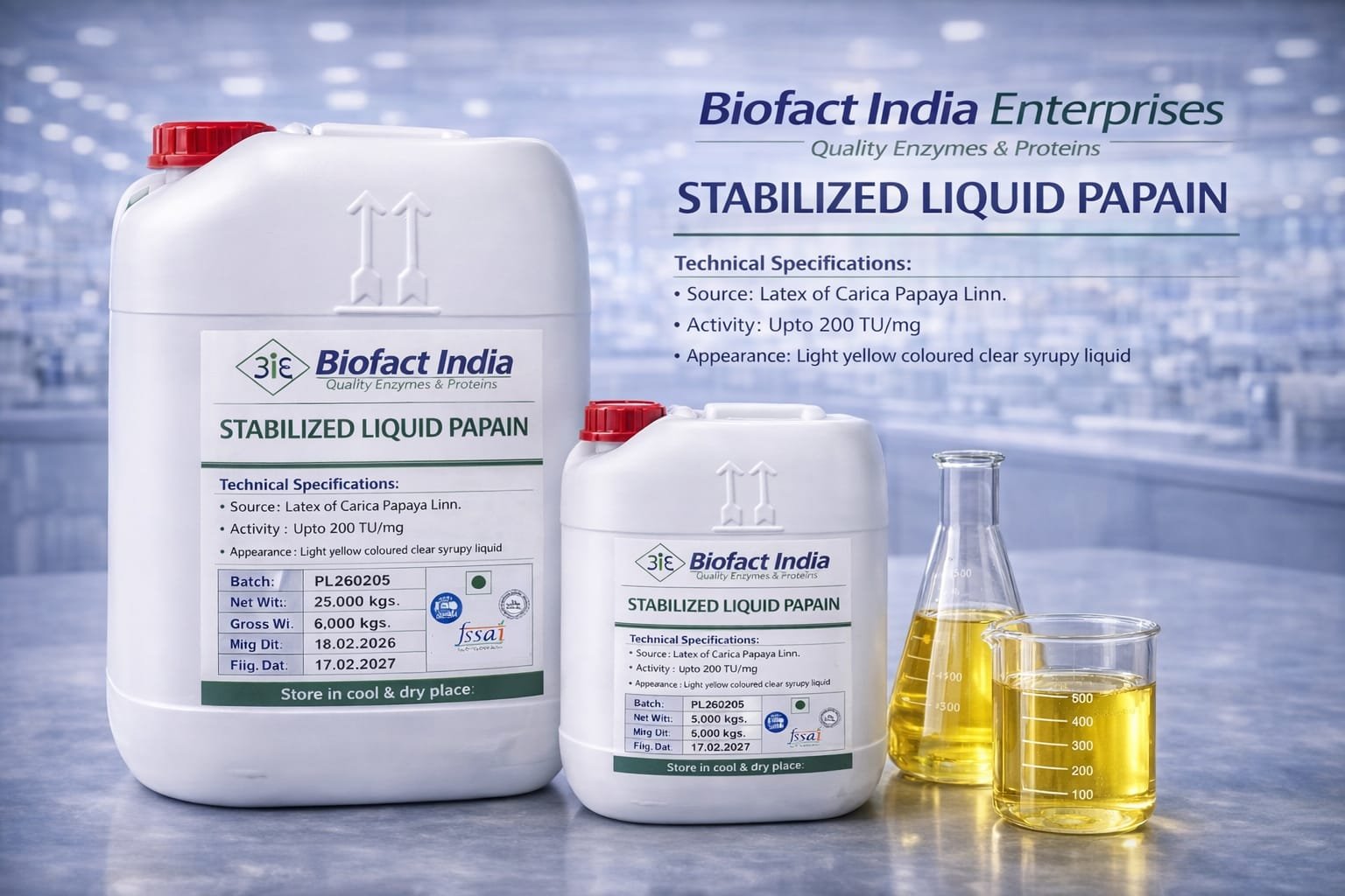 Stabilized Liquid Papain